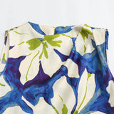 Spring Flower Printed Sleeveless Jumpsuit 3041198-Outfit