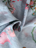Spring Summer Women High-waisted Floral Printed Skirts Women Casual Eleqant Mid-length Vintage Skirt QT1711-Outfit