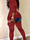 Print Sexy 2 Piece Blazer