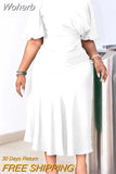 Women Vintage Midi Dress 2023 Summer White Formal Occasion Dresses Casual Ladies Party Elegant Bandage Dress Vestidos-Outfit