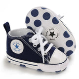 Boys Girls First Walkers Shoes Infant Toddler Soft Sole Anti-slip Baby Shoes Newborn Canvas Baby Sports Sneakers