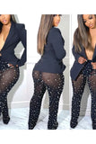 Pants Suits Two Piece Sets 2023 Women Elegant Outfits Luxury Jacket Fall Clothes Cloaks Coats Workout 2 Pieces Set 921-0-Outfit