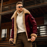Men's Coat Winter Large Size Warm Composite Leather Jacket With Thick Fur Coat