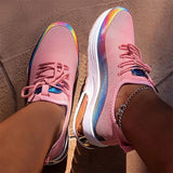 Colorful Cool Sneaker Ladies Lace Up Vulcanized Shoes Casual Female Flat Comfort Walking Shoes Woman 2020