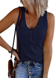 Women's Summer Breasoned Slim Knit Vest Solid Color V-Neck Sleeveless Top For Women-Outfit