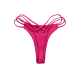 Sexy Swimsuit Bottoms G-string Bikini Swimwear Cheeky Hollow Out Panties V Swim Trunks Swimwear Bandage Mini Thong