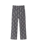 2023 Women Summer Straight Pants Vintage Floral Print Elastic waist Female Elegant Street Pant Trousers Clothing-Outfit