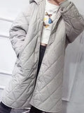 Parkas Women's Hoodies Jackets Vintage Coats Plaid Overcoat Female Solid Outwear Pockets Long Sleeves Long Coat