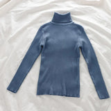 2021 Women Pullover Turtleneck Sweater Long Sleeve Knitted Soft Female Basic Tops Korean Fashion Ladies Jumper