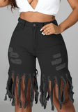 Fringed Ripped Jeans