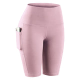 Women High Waist Gym Short Sport Leggings Phone Pockets Jogging Running Trainning Stretchy Fitness Gym