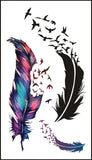 Water Transfer Sexy Tattoo Swallow Bird Tattoo Body Art Waterproof Temporary Fake Flash Tattoo for Man Woman Kid