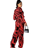 Print Long Sleeve Elegant High Waist