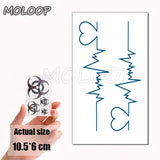 Water Transfer Tattoo Skull Cyclops Pirate Tattoo Body Art Waterproof Temporary Fake Flash Tattoo for Man Woman Kid