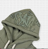 Swie Swie Swie Two-Sleeve Y2k Embroidered Super Dalian Hoodie Sweatpants