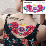 Temporary Tattoo Sticker Totem Flower Arrow Color Sexy Chest Back Fake Tatoo Waterproof Flash Tatto Body Art for Woman