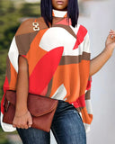 Plus-Size Women's Wear 2023 Summer New Fashion Off-Shoulder Casual Printed T-Shirt-Outfit