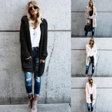 2020 Autumn Winter Fashion Hooded Women's Jackets Casual Loose Solid Plush Long Sleeve Pocket Ladies Long Jackets