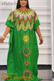 Dresses for Women Vetement Femme 2023 Dashiki Embroidery Print Boubou Robe Africain Femme Abaya Dubai Long Kaftan Dress-Outfit