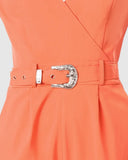 Pocket Detail Cami Jumpsuit With Belt Women Overall Pants Spring Summer Sleeveless Solid Color Jumpsuits-Outfit