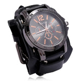Men Watch Luxury Wristwatch Quartz Wristwatches Fashion Blue Glass Punk Style Mens Watches Relogio