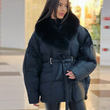 Autumn And Winter New Temperament Collar Short-Term Warm Long-Sleeved Fur Coat
