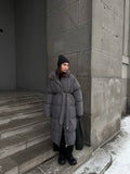 Leisure Collection Waist Thin Long Bread Cotton Clothes Women Thick Warm Cotton Coat