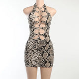 hirigin Lace Up Cross Hollow Out Sleeveless Mini Dress Bodycon Sexy Streetwear Party Club Festival 2022 Summer