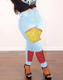 Stretch Stitching Fitted High Waist