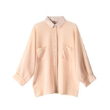 Loose Women Thin Shirt Summer Long Sleeve Perspective Beach Button Up Tops Fashion Solid Casual Ladies Chiffon Sun