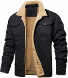 Men's Autumn And Winter New Men's Velvet Cotton Jacket Work Jacket Casual Jacket Men's