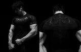 Demon Line Manuscript Spider Before And After Printing Short-Sleeved T-Shirt Summer Tide Necker Men's
