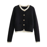 2025 New Women's Button Knitted Jacket Little Scented Women's Sweater