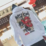 Boys Cool Men Hip Hop Hoodies Japanese Casual Sweatshirts Streetwear Men Women Loose Pullover Harajuku Devil Hoodie