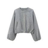 And Autumn 2025 Fashion New Soft Bomber Jacket Women's