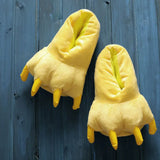 Winter Warm Soft Indoor Floor Slippers Women Men Children Shoes Paw Funny Animal Christmas Monster Dinosaur Claw Plush