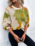 Autumn And Winter Round Collar Long Sleeve Knitted Fashion Tie With A Casual Jacket Sweater