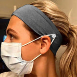 Bandana Fiber Nurse Button Headband Face Mask Holder Solid Color Anti Tight Protect Ears Hairband Turban Headband