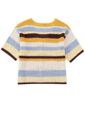 2023 Women Summer Cardigan Sweater Casual Striped Knitting Slim Elastic Female Street Short Sleeve Coats Outerwear-Outfit