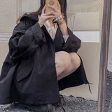 Woherb Trench Coat Coat Female 2024 New Autumn Temperament Casual Loose Show Thin Versatile Bf Harajuku Trend Ins-Outfit