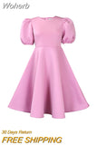 A-line Dress African Dresses for Women 2023 Elegant Short Lantern Sleeve High Waist Robe Africaine Femme African Clothes-Outfit