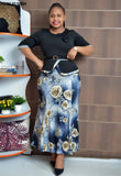 Two Piece Set Tops Skirt African Dresses For Women 2XL-6XL Plus Size Clothing Dashiki Robe Femme Party African Clothes-Outfit
