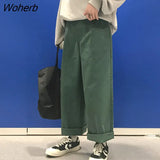 Pants Women Solid Simple Loose Chic Wide Leg Trousers Females Harajuku Streetwear Ulzzang New Pantalones De Mujer Unisex-Outfit