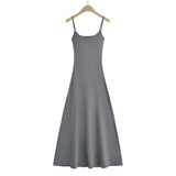Trendy Women's Dress Sexy Spicy Girls Slim And Show Thin Hip Dress Temperament Slim Sling Skirt Long Swinging Skirt-Outfit