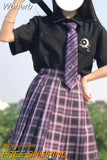 Japanese JK Uniform Women Summer Shirt Embroidery Casual Short Sleeved Loose Sweet kawaii Ulzzang Tops Preppy Blouses-Outfit