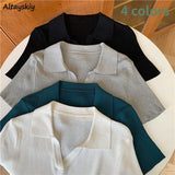 Women Solid Simple Crop Tops Skinny 4 Colors Hot Sale Basic Student Leisure Trendy All-match Summer Ulzzang New