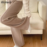 2022 New Korean Fashion Capris Pants Knitting High Waist Vintage Autumn Winter Women Ankle-Length Trousers P5107JX-Outfit