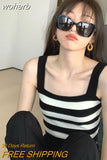 Women Streetwear Knitted Summer Comfortable Trendy Chic Fit Soft Slim Stretchy Abdomen Leisure All-match Lovely Girls Tops-Outfit