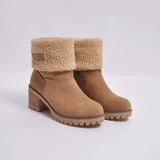 Winter Boots Women Snow Booties Ladies Mid Calf Boots Warm Platform Boot Fur Suede Woman Ankle Shoes Plus