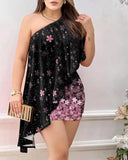 Independent Station Popular Style New Floating Edge Printed Dress Women's Spot-Outfit